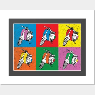 MOD Scooters in A 60's POP Art Inspired design Posters and Art